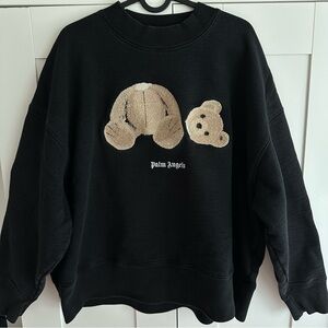 Palm Angels Black Bear Sweatshirt Size L